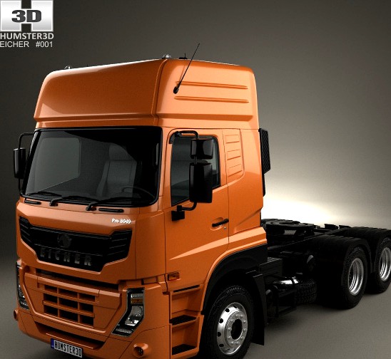 3D model of Eicher Pro 8049 Heavy Duty Tractor Truck 2014