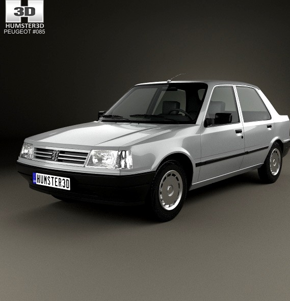 3D model of Peugeot 309 5-door 1985