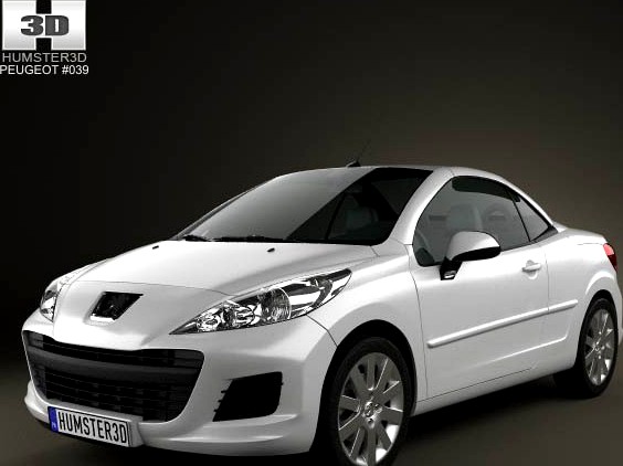 3D model of Peugeot 207 CC 2012