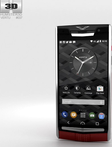 3D model of Vertu Signature Touch (2015) Garnet Calf