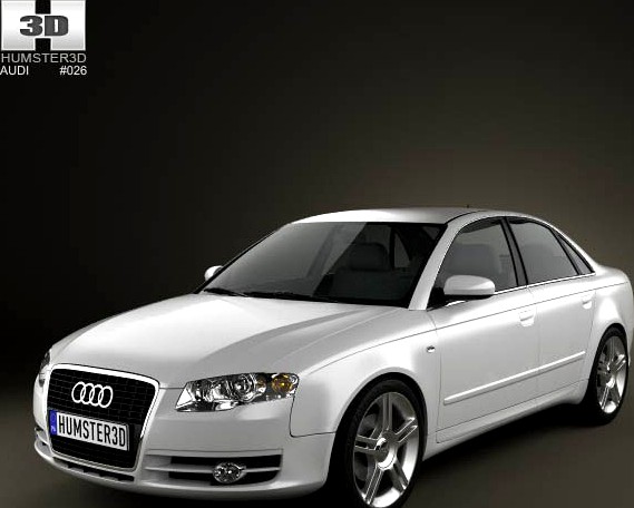 3D model of Audi A4 Saloon 2005