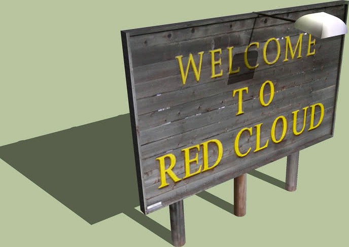 Welcome Sign Red Cloud, Nebraska