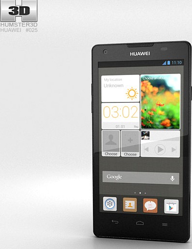 3D model of Huawei Ascend G700 Black