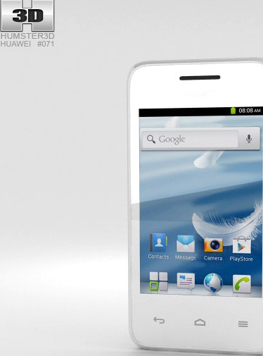 3D model of Huawei Ascend Y220 White