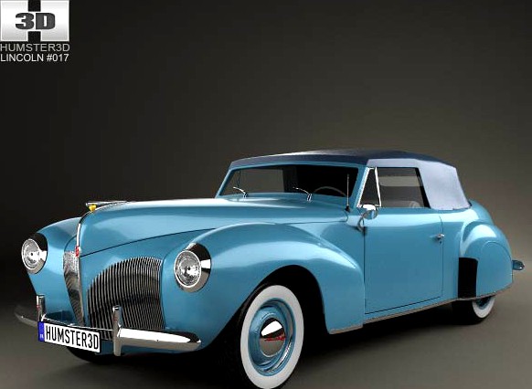 3D model of Lincoln Zephyr Continental Cabriolet 1939