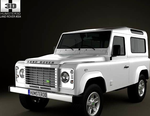 3D model of Land Rover Defender 90 Station Wagon 2011