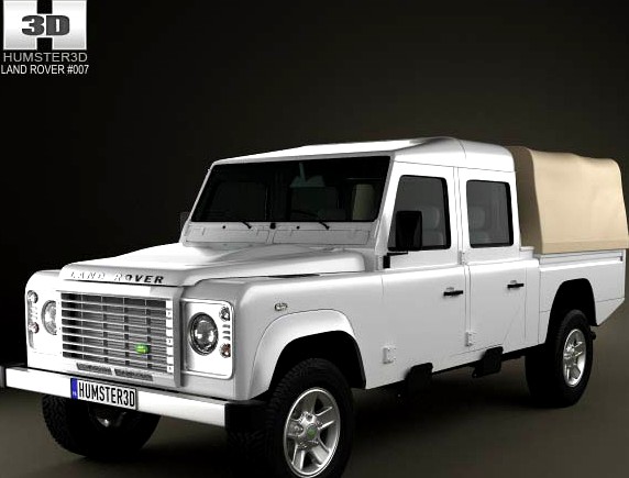 3D model of Land Rover Defender 130 High Capacity Double Cab PickUp