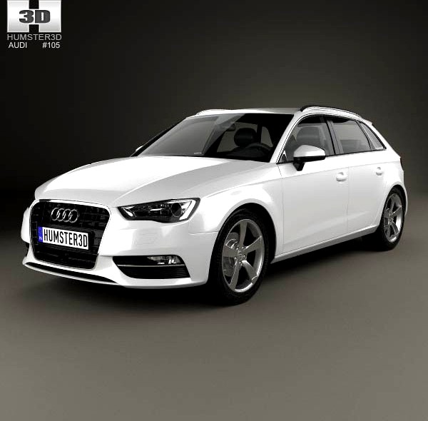 3D model of Audi A3 Sportback 2013