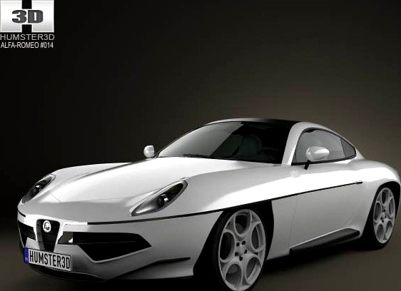 3D model of Alfa Romeo Disco Volante Touring 2013