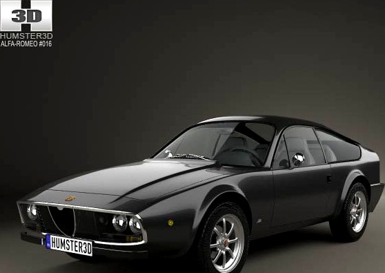 3D model of Alfa Romeo GT 1300 Junior Zagato 1972