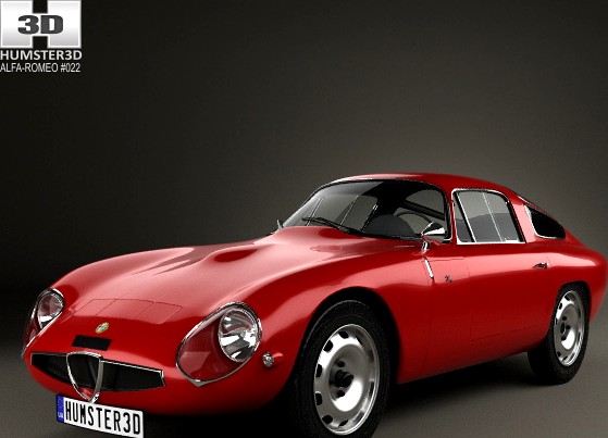 3D model of Alfa Romeo Giulia TZ (105) 1963