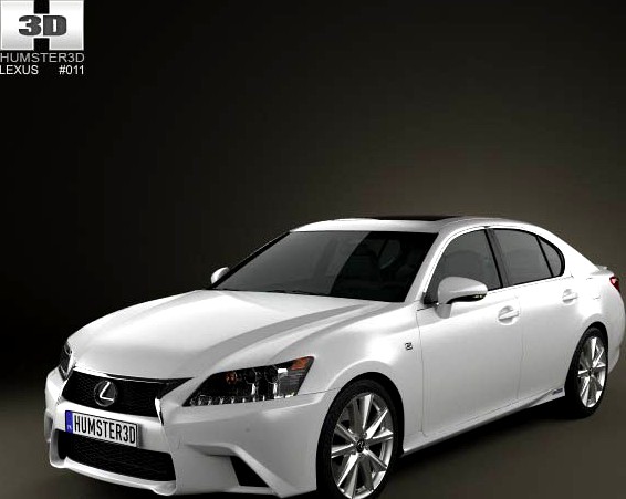3D model of Lexus GS F Sport hybrid (L10) 2012