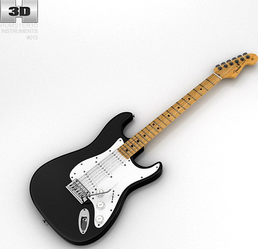 3D model of Fender Stratocaster