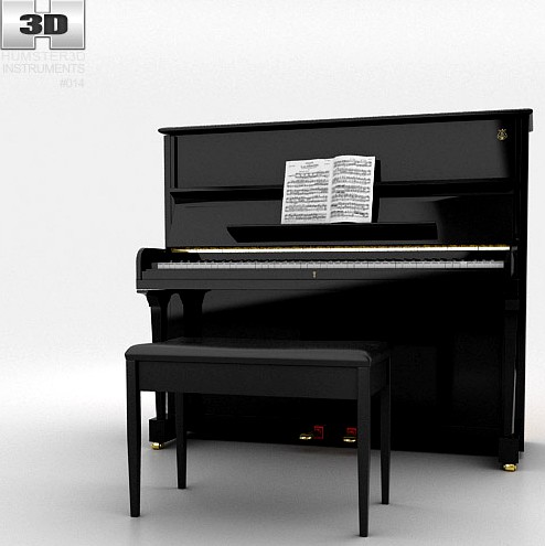 3D model of Upright Piano