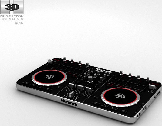 3D model of Numark Mixtrack Pro II DJ Controller