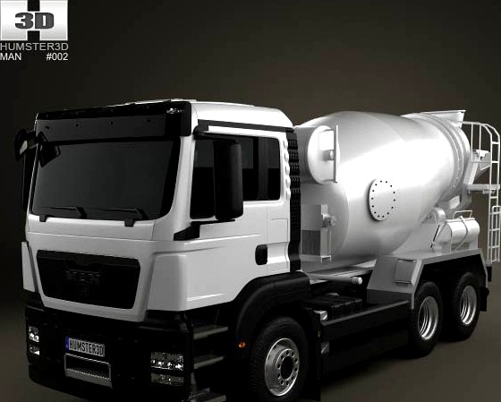 3D model of MAN TGS Mixer Truck 2012