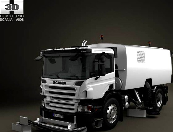 3D model of Scania P Road Cleaner 2011