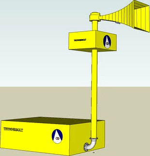 Federal Signal Thunderbolt 1000 siren (roof mounted)