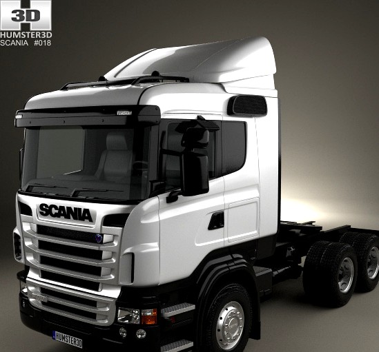 3D model of Scania R420 Tractor Truck 3-axle 2009