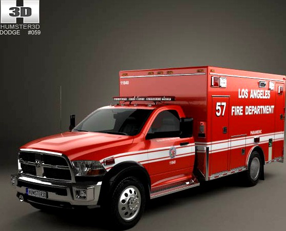 3D model of Dodge Ram LAFD Paramedic 2014