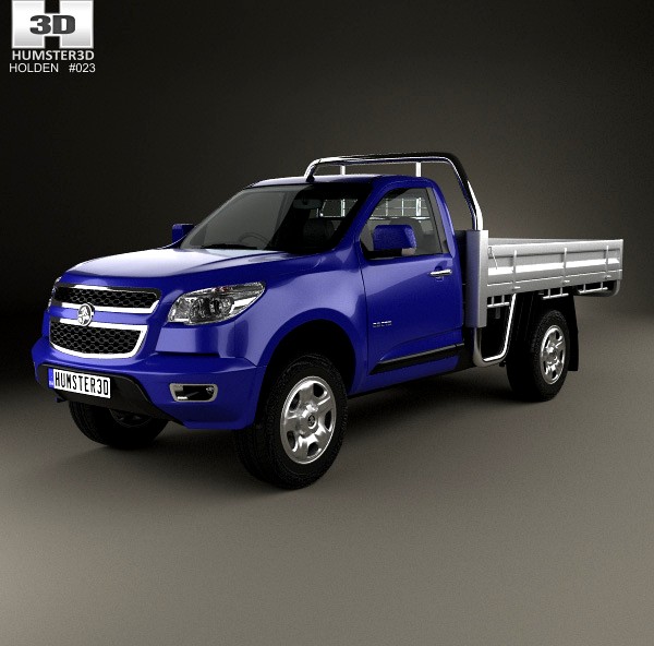 3D model of Holden Colorado LS Single Cab Alloy Tray 2012