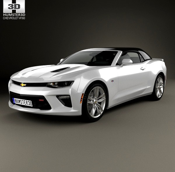 3D model of Chevrolet Camaro SS convertible 2016