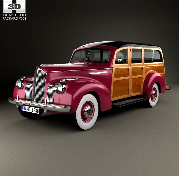 3D model of Packard 110 Station Wagon (1900-1483) 1941