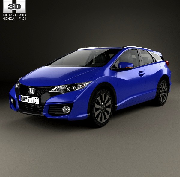 3D model of Honda Civic tourer 2015