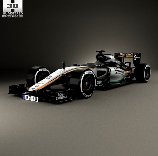 3D model of Mercedes-Benz Force India VJM08 2015