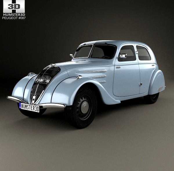 3D model of Peugeot 302 1936