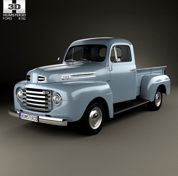 3D model of Ford F-1 Pickup 1948