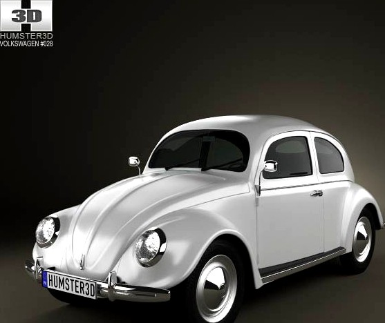 3D model of Volkswagen Beetle 1949