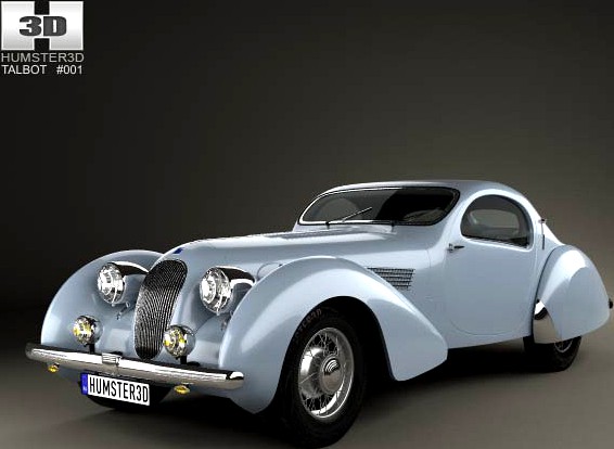 3D model of Talbot-Lago Teardrop Coupe 1938