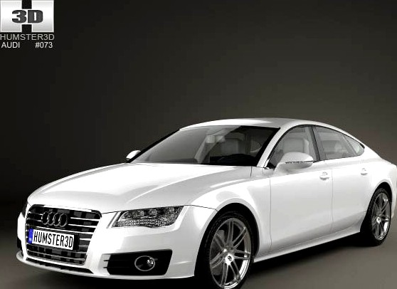 3D model of Audi A7 Sportback with HQ interior 2011