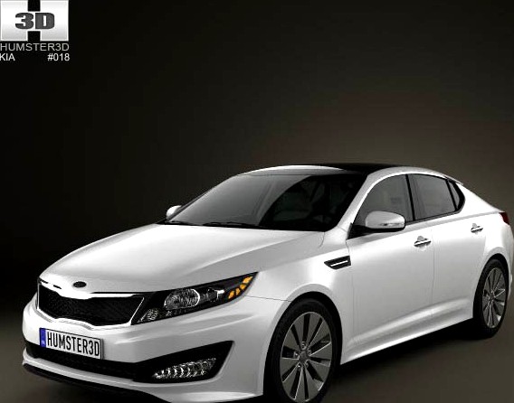 3D model of Kia Optima (K5) with HQ Interior 2011