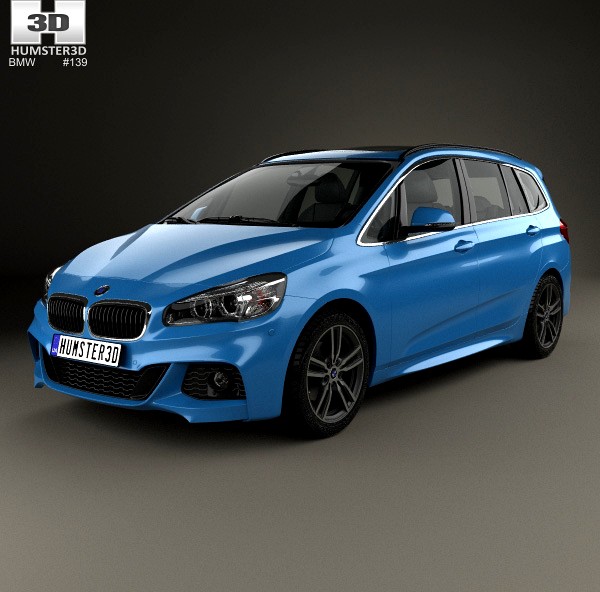 3D model of BMW 2 Series Gran Tourer (F46) M Sport Package 2015