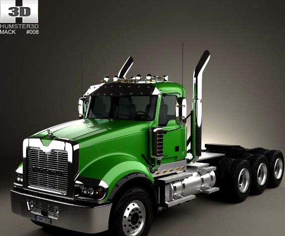 3D model of Mack Titan Tractor Truck 4axle 2007