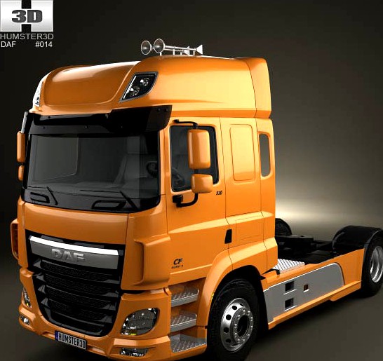 3D model of DAF CF Tractor Truck 2013