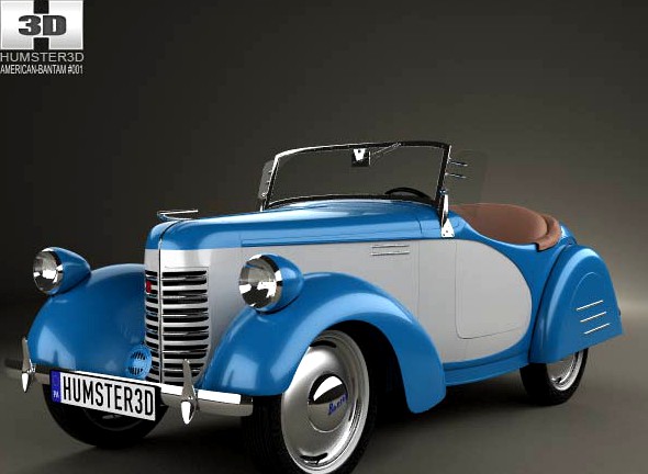3D model of American Bantam Model 62 Deluxe Roadster 1939