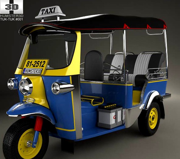 3D model of Tuk-Tuk Thailand 1980