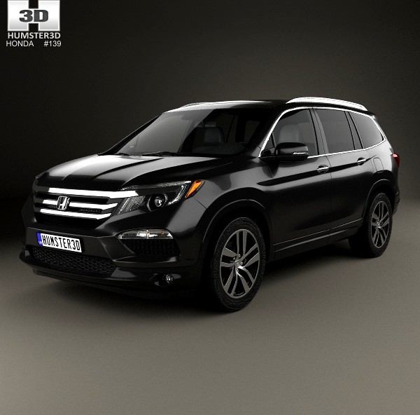 3D model of Honda Pilot Elite 2016