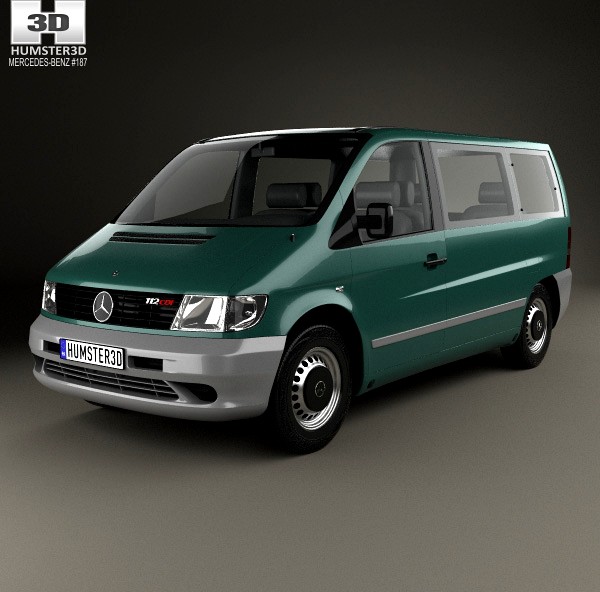 3D model of Mercedes-Benz Vito (W638) Passenger Van 1996