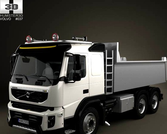 3D model of Volvo FMX Tipper Truck 2010