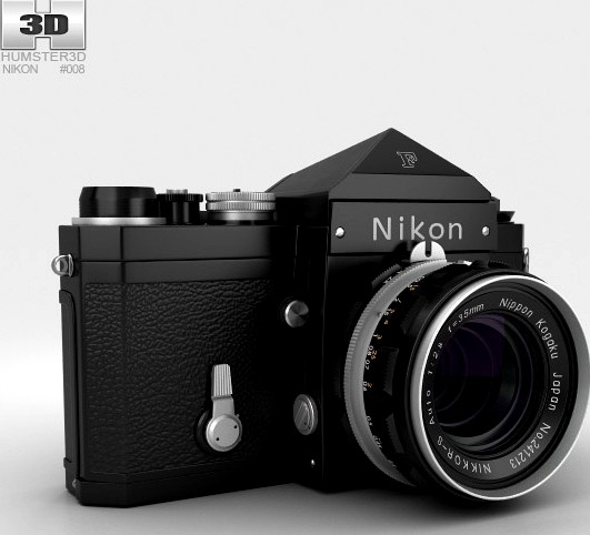 3D model of Nikon F Black