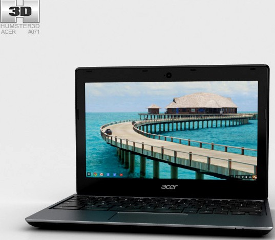 3D model of Acer C720 Chromebook