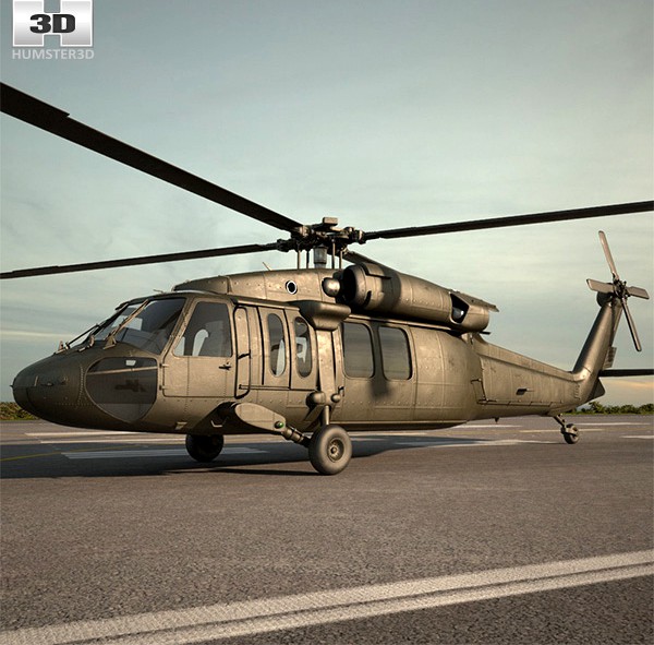 3D model of Sikorsky UH-60 Black Hawk