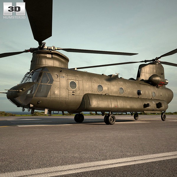 3D model of Boeing CH-47 Chinook