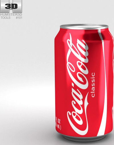 3D model of Coca-Cola Can 12 FL