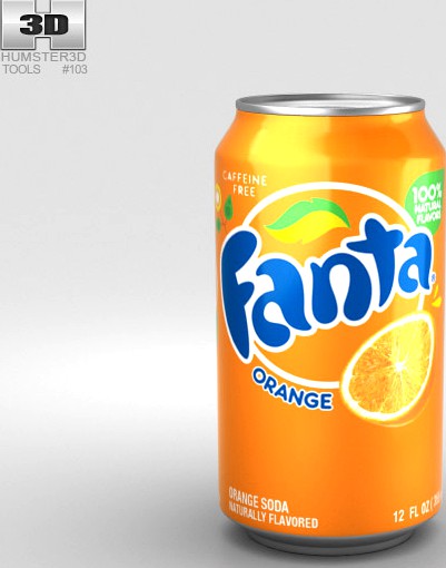 3D model of Fanta Orange Can 12 FL