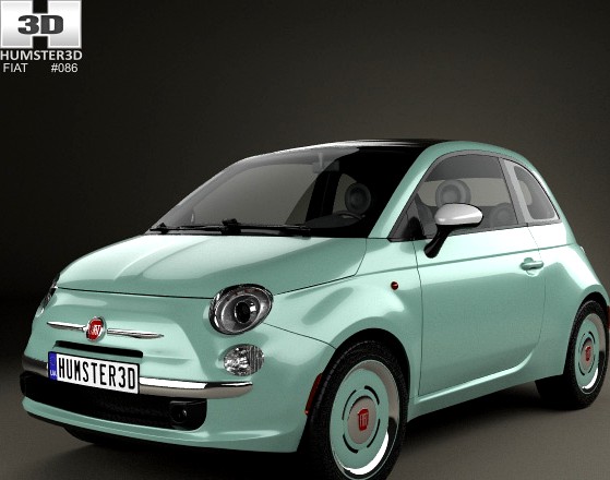 3D model of Fiat 500 C San Remo 2014